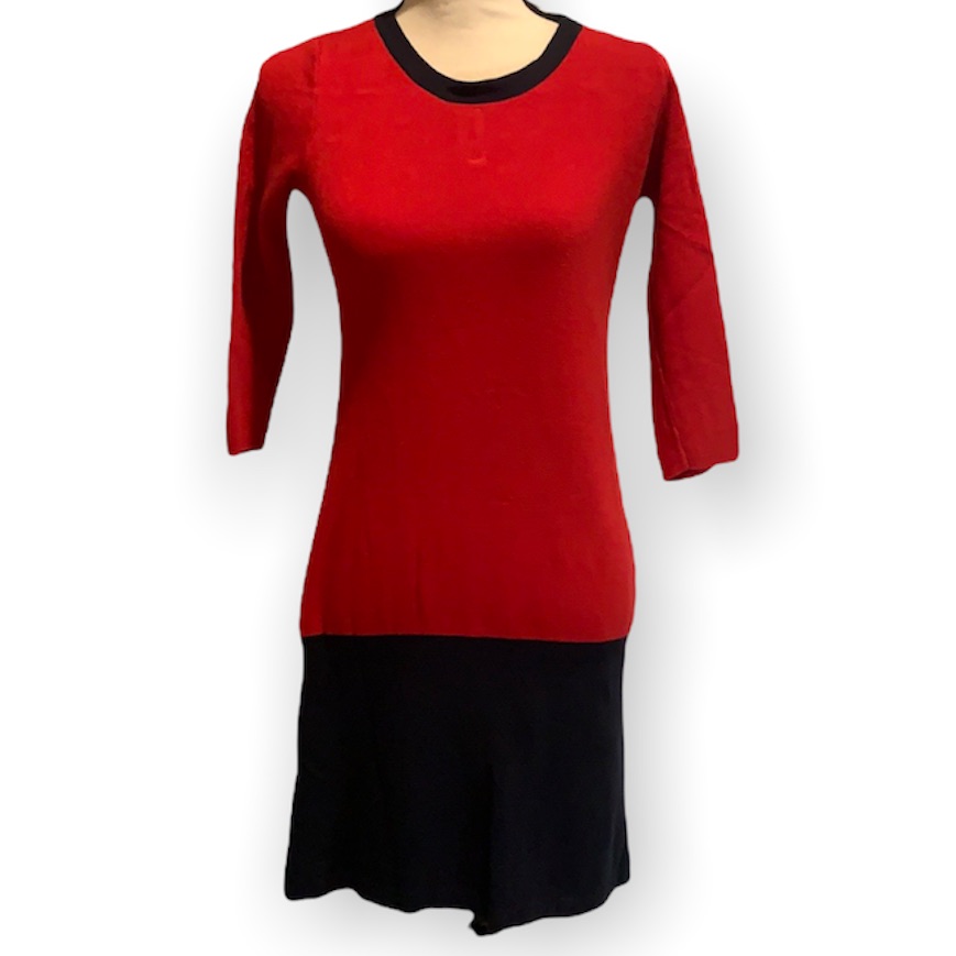 Banana Republic Red & Navy Blue Dress Size Xs